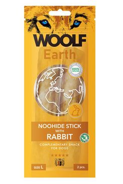 WOOLF Earth poch. NooHide L Sticks with Rabbit 85g