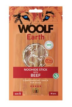 WOOLF Earth poch. NooHide S Sticks with Beef 90g