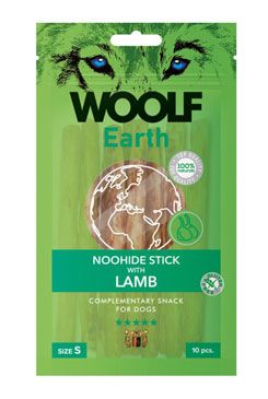 WOOLF Earth poch. NooHide S Sticks with Lamb 90g