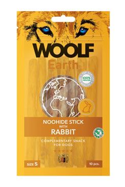 WOOLF Earth poch. NooHide S Sticks with Rabbit 90g