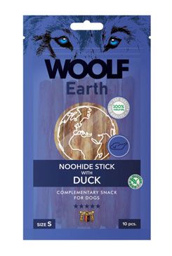 WOOLF Earth poch. NooHide S Sticks with Duck 90g