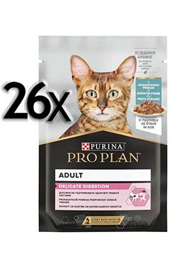 ProPlan Cat kapsa Delicate Adult Sea Fish 26x85g