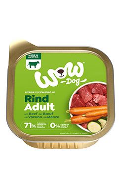 WOW Dog paštika Adult hovězí s karotkou 150g