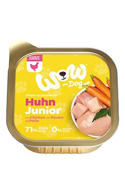 WOW Dog paštika Junior kuřecí s karotkou 150g