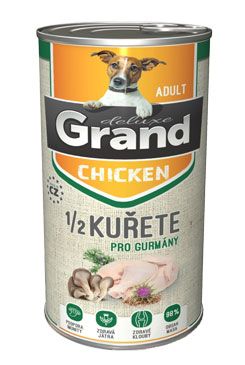 GRAND Dog konz. Deluxe Adult kuře s 1/2 kuřete 1300g