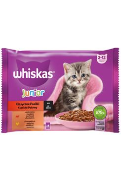 Whiskas kapsa Core Junior klas.výběr ve šťávě 4x85g