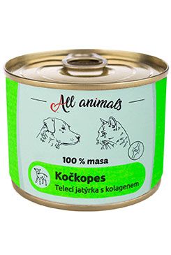 All Animals kočkopes konz. Telecí jatýrka s kol. 200g