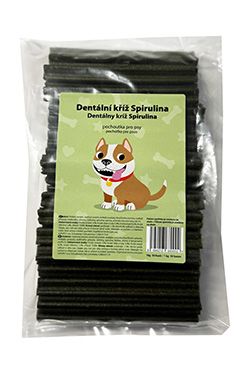 Pochoutka Dentální kříž Spirulina 50ks