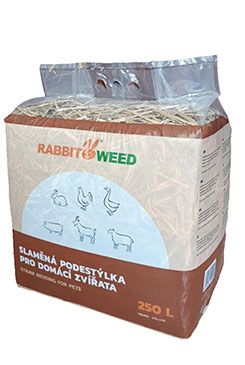 Podestýlka slaměná pro koně a zvířata RabbitWeed 250l