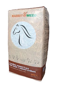 Podestýlka slaměná pro koně a zvířata RabbitWeed 500l