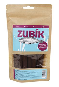 Pochoutka ZUBÍK Rybí plátky se slávkou zelenoúst. 200g