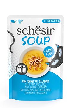 Schesir Cat kapsa Soup tuňák/oliheň 40g