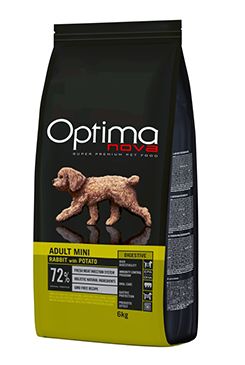 Optima Nova Dog GF Adult Mini Digestive Rabbit&Pot.6kg