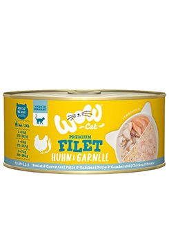 WOW Cat konz. Adult Filet kuřecí s krevetami 70g
