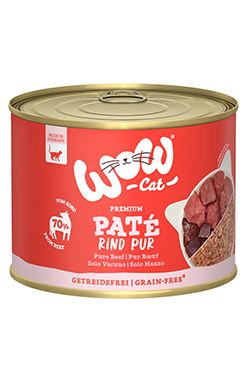 WOW Cat konz. Adult Paté PUR hovězí 200g