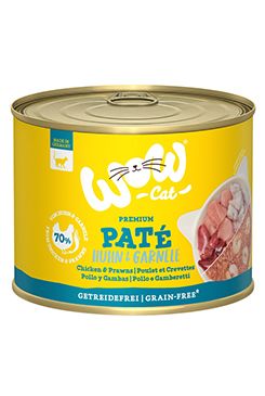 WOW Cat konz. Adult Paté kuře s krevetami 200g