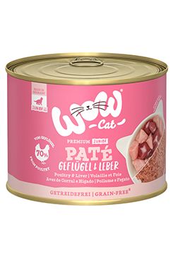 WOW Cat konz. Kitten Paté drůbež s játry 200g