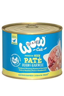 WOW Cat konz. Kitten Paté kuře s krevetami 200g