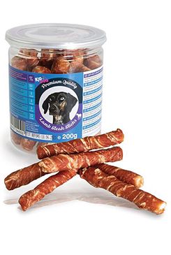 Pochoutka KIDDOG jehněčí steak na buv.tyčince,dóza200g