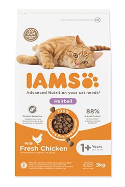 Iams Cat Adult Hairball Chicken 3kg