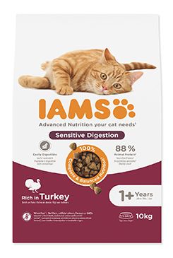 Iams Cat Adult Sensitive Digestion Turkey 10kg