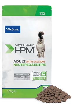 VET HPM Adult Neutered & Entire Cat with Salmon,1,5 kg