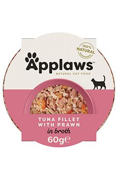 Applaws Cat miska Adult Broth tuňák s krevetami 60g