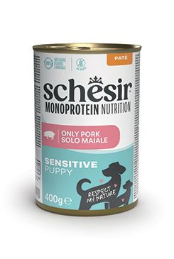 Schesir Dog konz.Monoprotein Puppy Šunka paté 400g