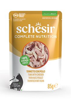 Schesir Cat kapsa Compl.Nutrition Tuňák+kuře želé 85g