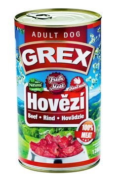 GRAND Dog konz. Grex Adult hovězí 1280g