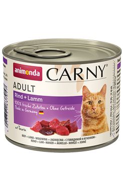 Animonda kočka CARNY konz. Adult hovězí/jehněčí 200g