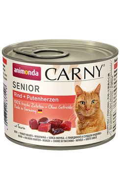 Animonda kočka CARNY konz. Senior hov/krůtí srdce 200g