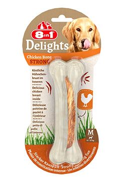 Pochoutka 8in1 Delights Chicken Bones Strong S/1ks