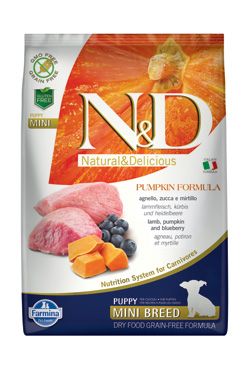 N&D Pumpkin DOG Puppy Mini Lamb & Blueberry 7kg
