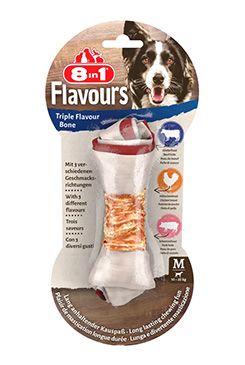 Pochoutka 8in1 Flavours Triple Flavour Bone M/1ks